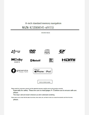 2022 daihatsu tanto  8-inch (nszn-x72d) navigation & multimedia manual